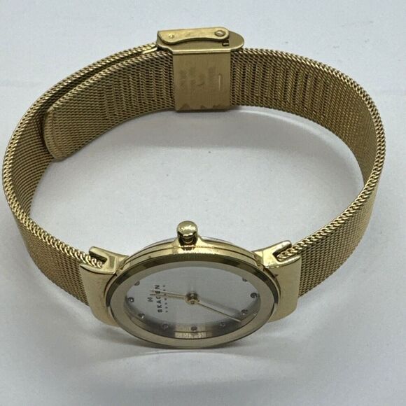 Skagen Freja 358SGGD Women's Gold Stainless Steel Analog Dial Wrist Watch JNA567 - Picture 6 of 11